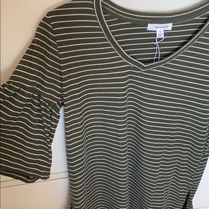 Striped Bell sleeved blouse